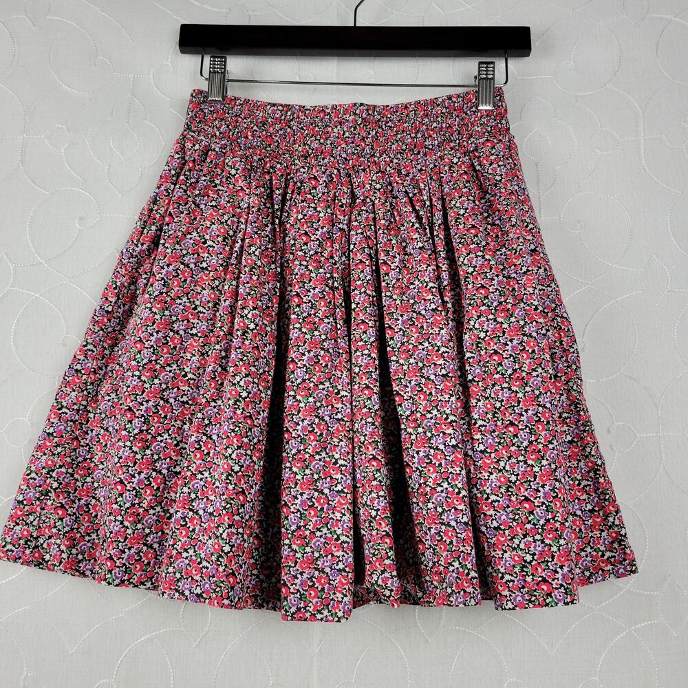 PINK Victorias Secret Skirt Small Pink Ditsy Floral A-Line Flare Mini Pockets